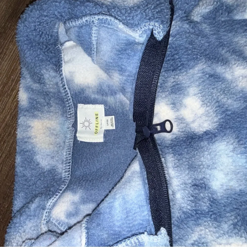 American Eagle Aerie Offline Pet Dog Sherpa Quarterzip